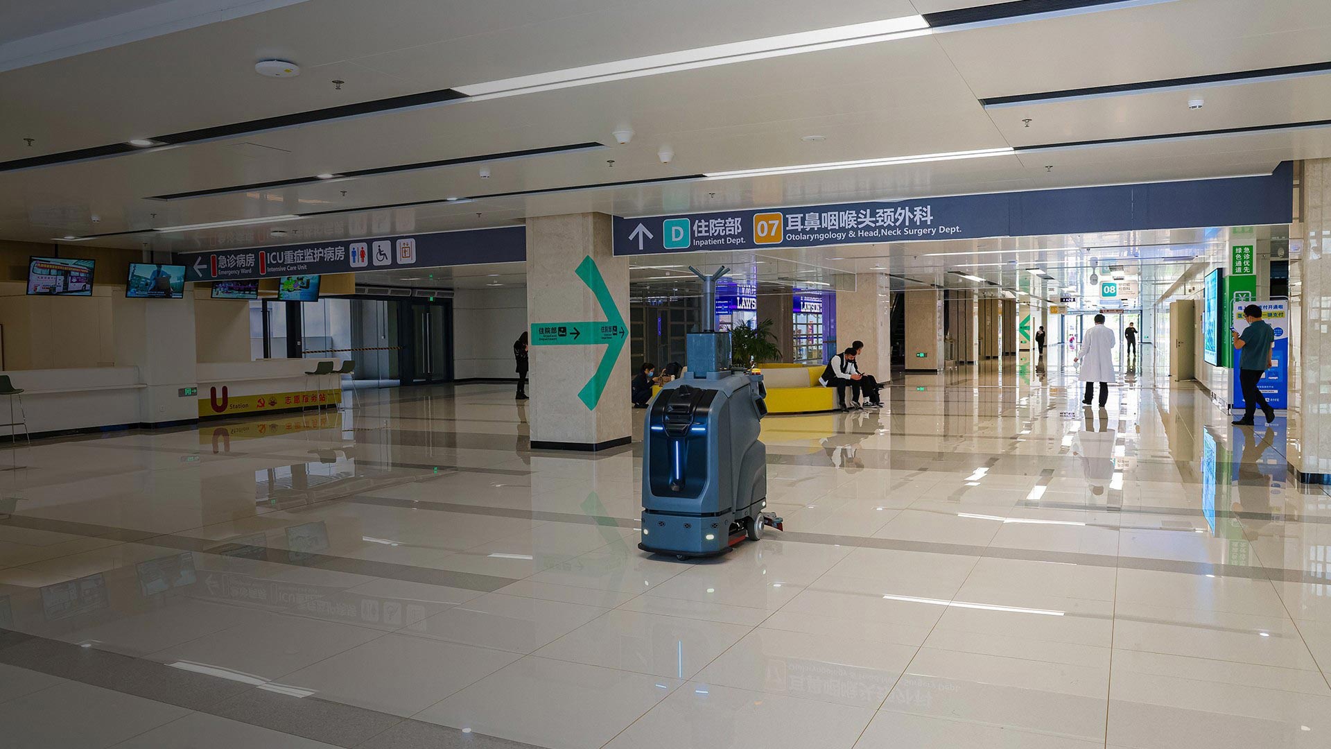 火车站扫地机器人清洁区域说明