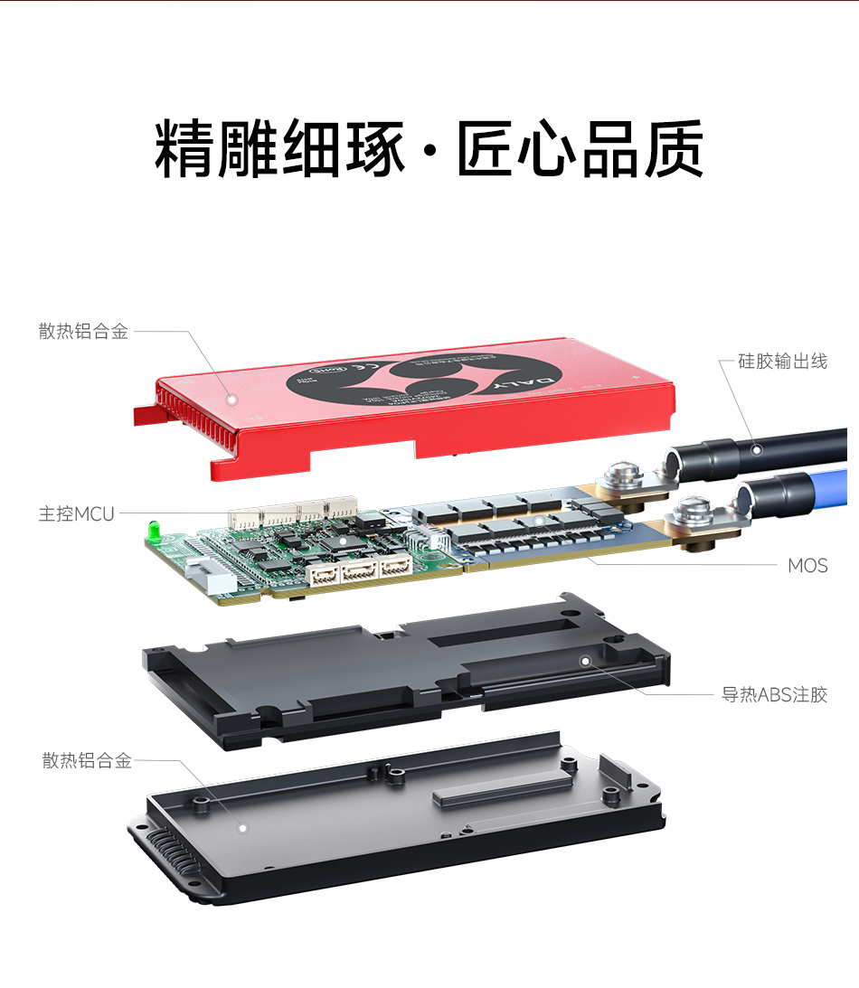 达锂BMS | M系列智能软件保护板｜防水并联升级｜150A/200A大电流｜三端智控｜多场景适配