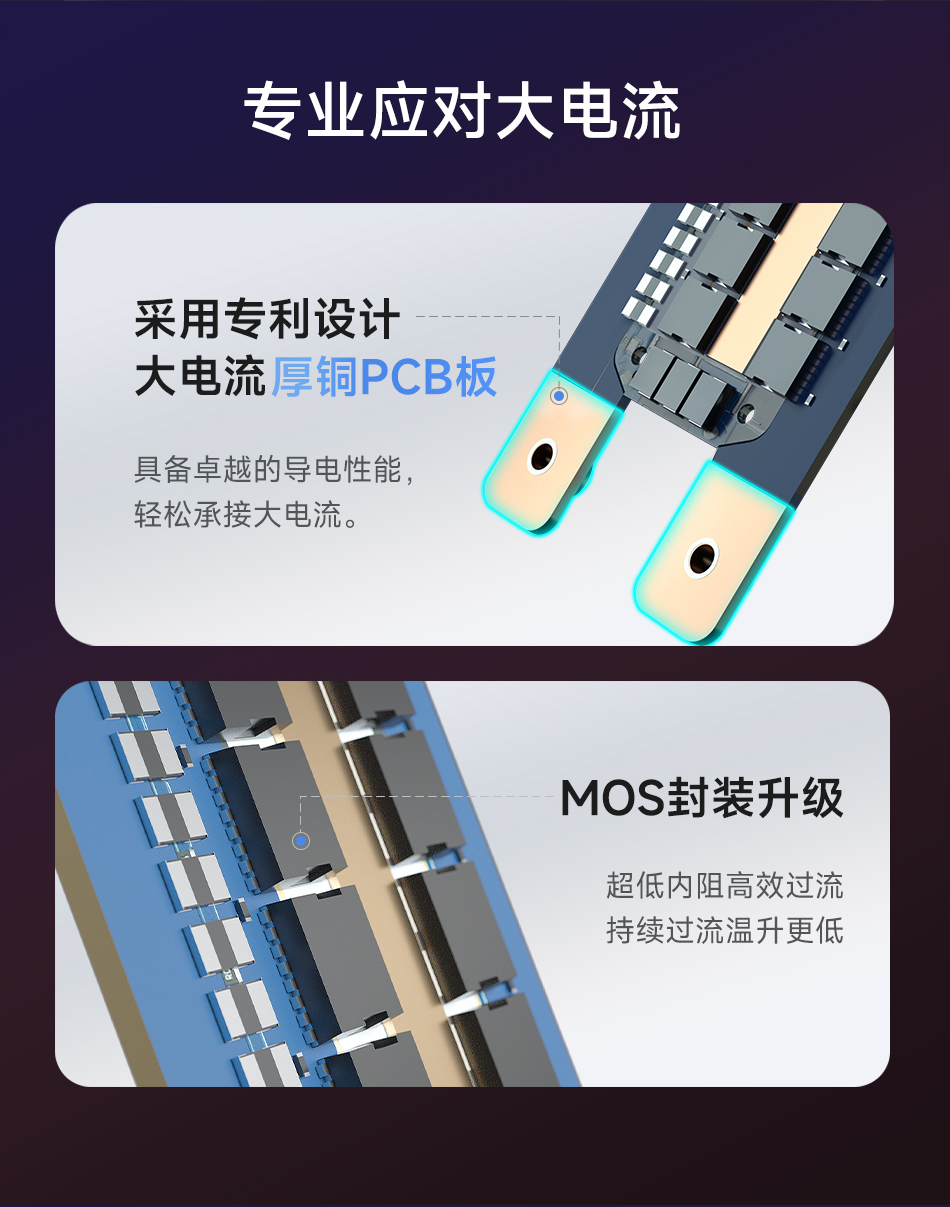 达锂BMS | M系列智能软件保护板｜防水并联升级｜150A/200A大电流｜三端智控｜多场景适配