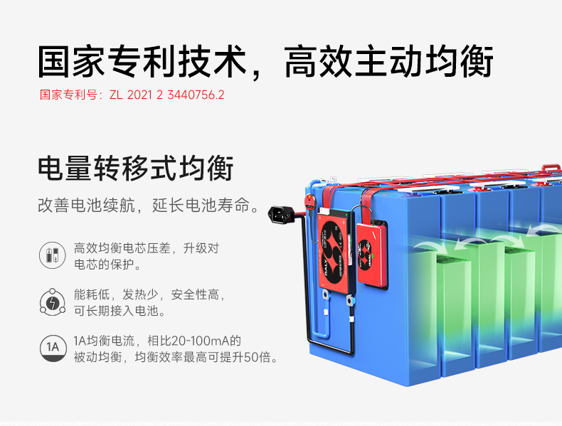 达锂主动均衡模块｜国家专利技术｜1A高效均衡｜3~24S全兼容｜多场景适配
