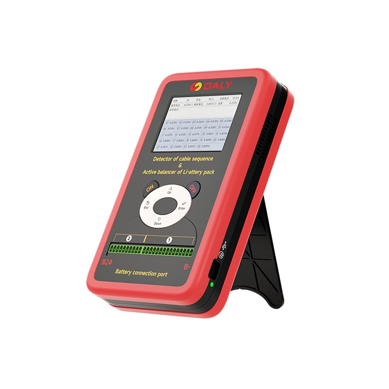 达锂BMS｜锂电线序监测&均衡仪｜3-24S｜10A主动均衡｜3.5寸LCD显示｜多语言切换