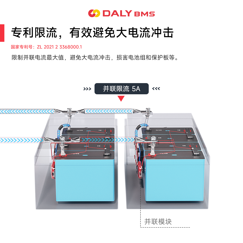 达锂BMS｜PACK并联保护板｜5A并联保护｜3-24S｜30-500A